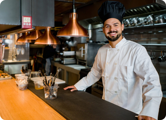 Chef in kitchen